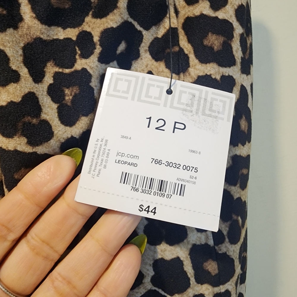 Liz Claiborb Leopard Print Carrer Wear Pencil Skirt P12 NwT - Picture 3 of 11
